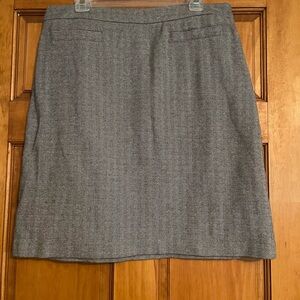 Talbots Gray Herringbone Pencil Skirt
